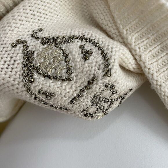 H&M Womens Wool Blend Owl Short Sleeve T-shirt Sweater Top SZ XS - Picture 9 of 10